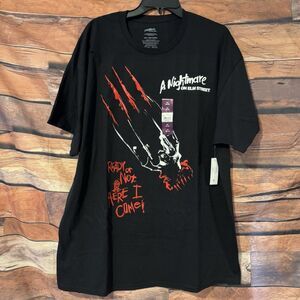 A Nightmare On Elm Street T-Shirt 2XL Black Freddy Krueger Claw Catch Graphic